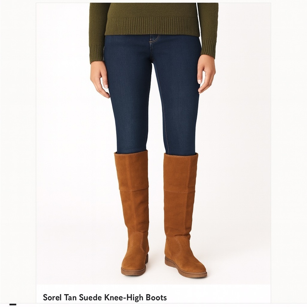 Sorel Tan Suede Knee-High Boots